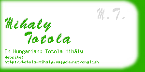 mihaly totola business card