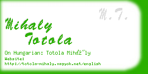 mihaly totola business card